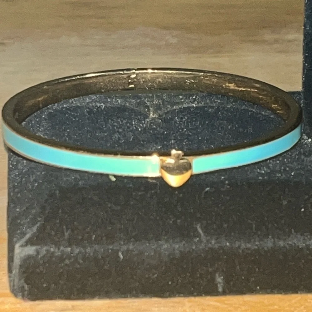 Kate Spade New York Enamel Hinged Bangle Bracelet, Blue